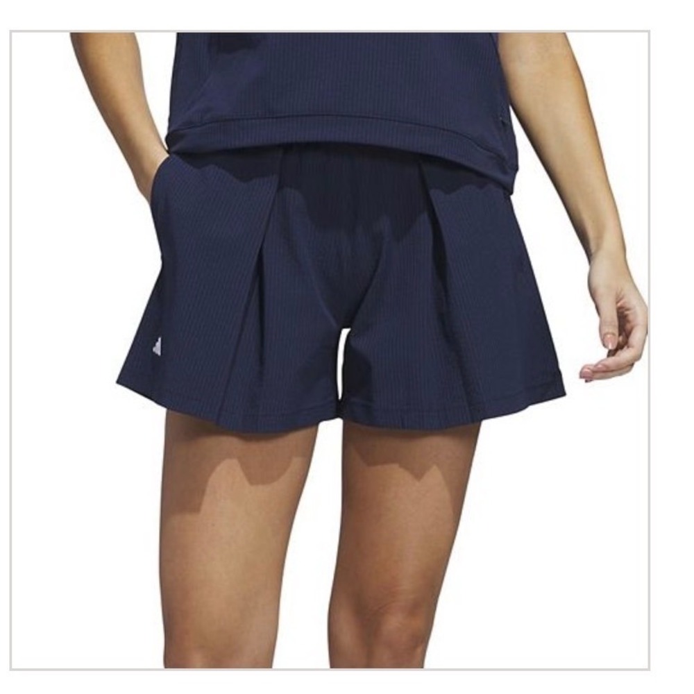 Adidas Go-To Pleated Shorts XL Collegiate Navy Blue Golf Tennis NEW